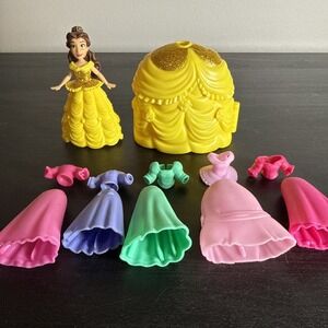 Polly Pocket Beauty and the Beast BELLE Doll with outfits -2021 Hasbro Disney